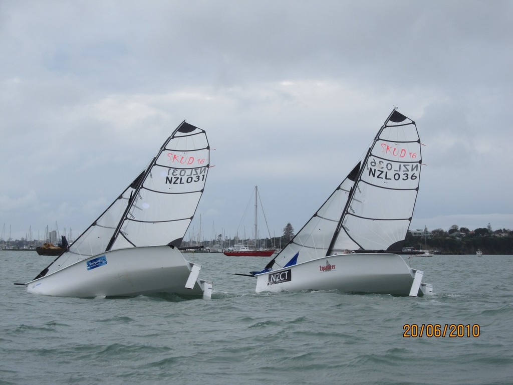 Up Wind NZL036 Tim Jan NZL031 Vaughan Annabelle  - Training for IFDS Worlds &copy; Robert Hielkema
